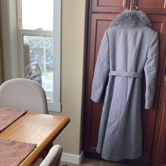Stunning Wool Belted fur Coat Size XS S 4 6 - Picture 3 of 10